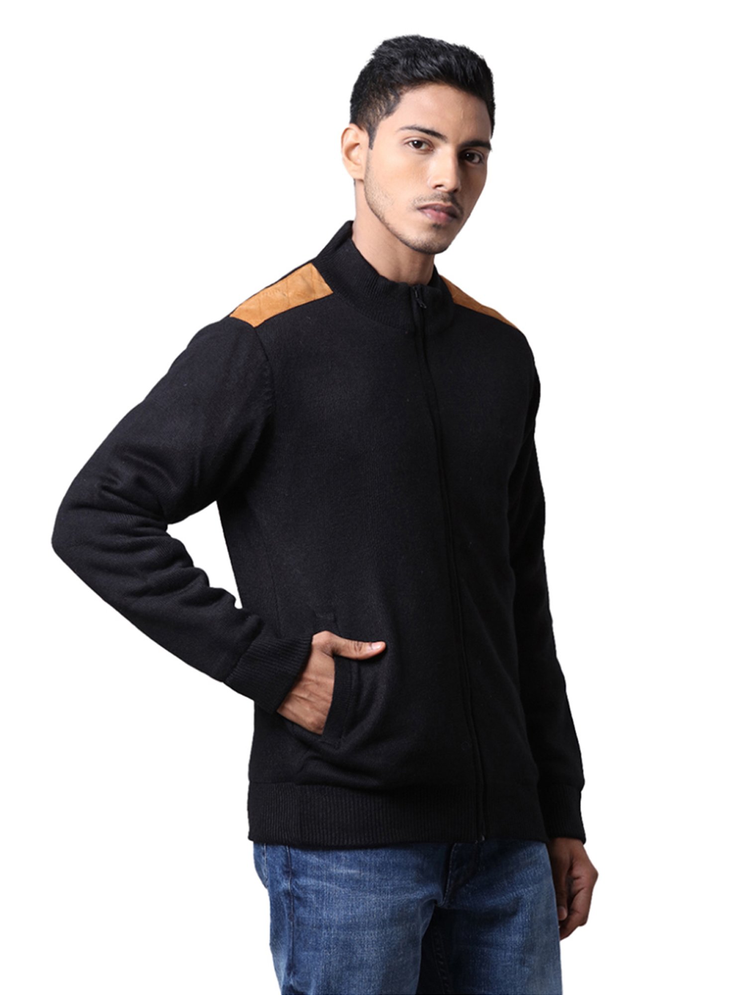 Parx Black Regular Fit Sweater