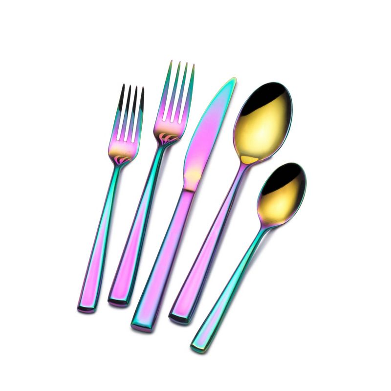Towle 20pc Stainless Steel Living Dream Rainbow Silverware Set