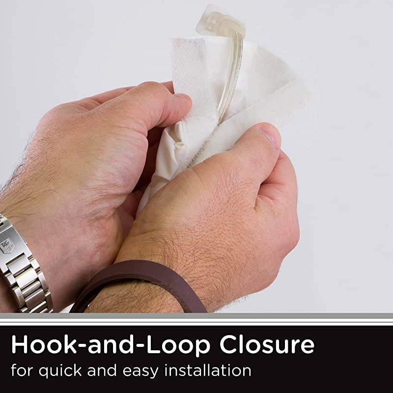 Eggshell White Fabric Cord Cover 2 Pack 6 ft Hides Lamps Light Fixtures and Desks Cable Management Easy Installation 48656