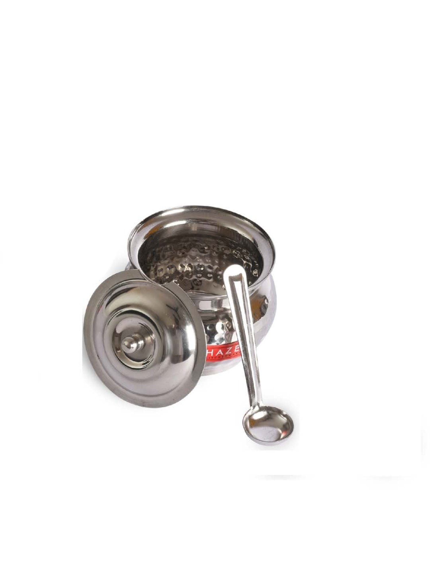 HAZEL Silver Stainless Steel Ghee & Oil Container - Set of 1 (150 ML)