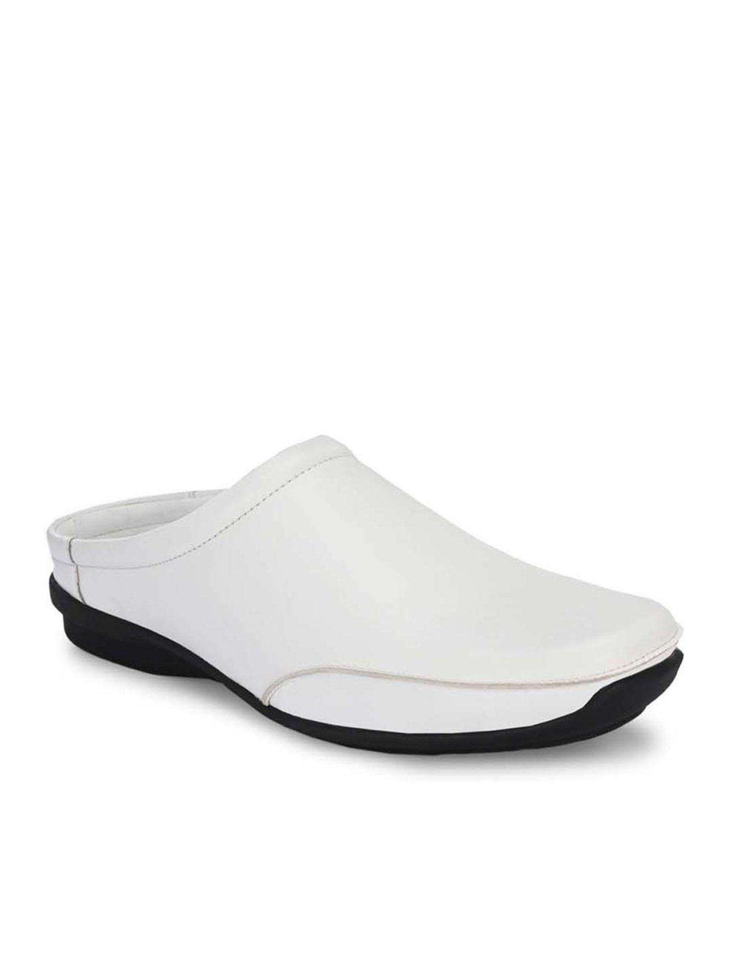 Eego Italy Men's White Mule Shoes