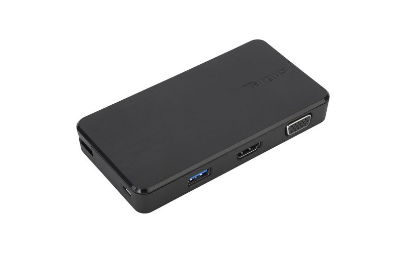 Targus VersaLink Universal Dual Video Travel Dock - for Desktop PC/Smartphone - USB 3.0 - 3 x USB Ports - 2 x USB 3.0 - Network (RJ-45) - HDMI - VGA