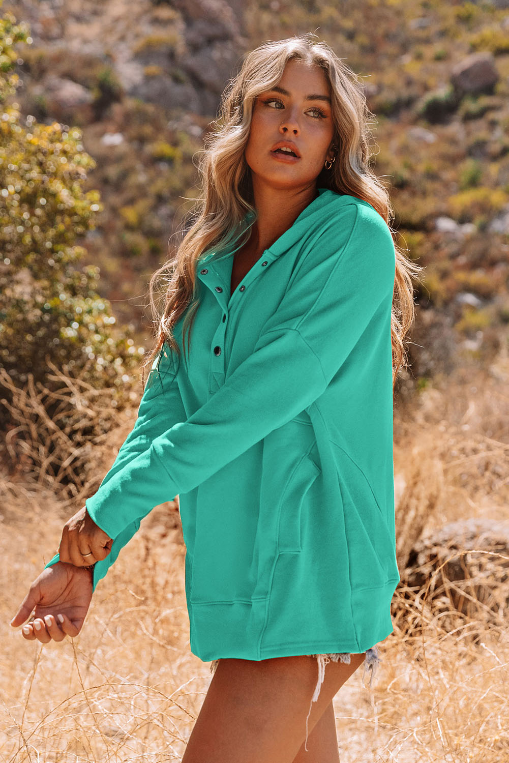 Pink Sequins Candy Cane Round Neck Sweatshirt