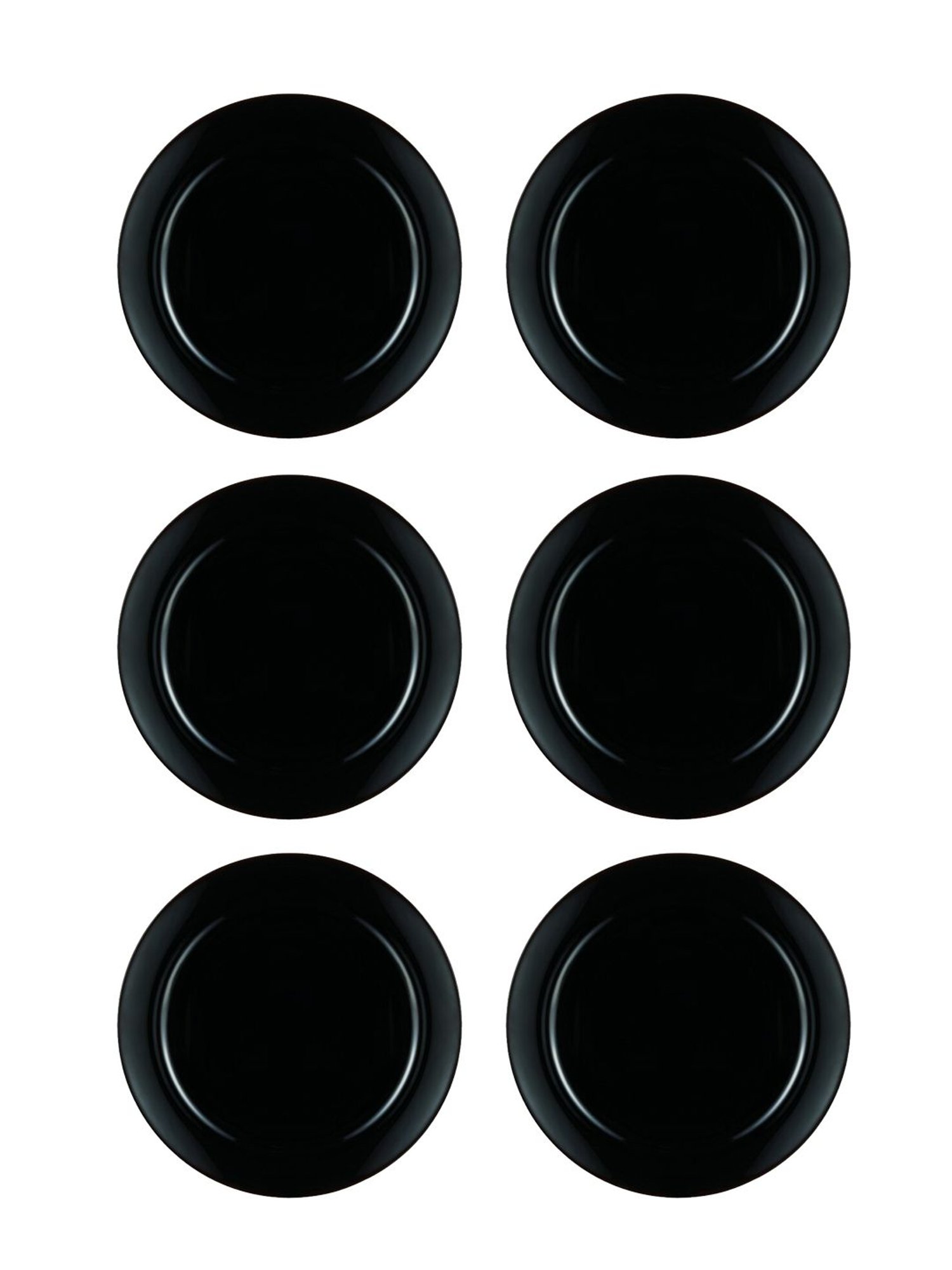 Luminarc Black Opalware Dinner Plates - Set of 6