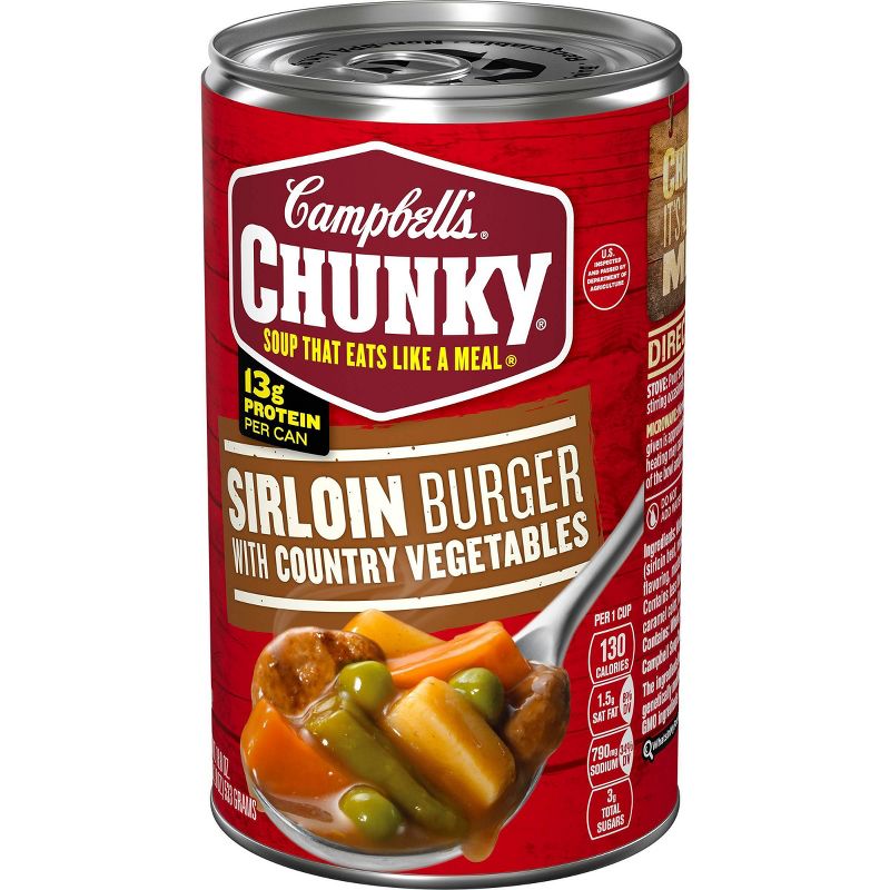 Campbell's Chunky Sirloin Burger with Country Vegetables Soup 18.8oz