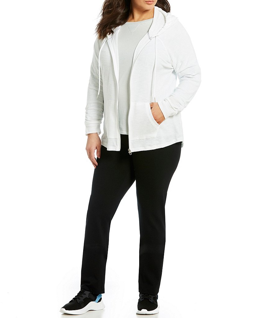 Ali Miles Plus Size Mixed Animal Print Open-Front Drop Needle Onion Skin Jacket