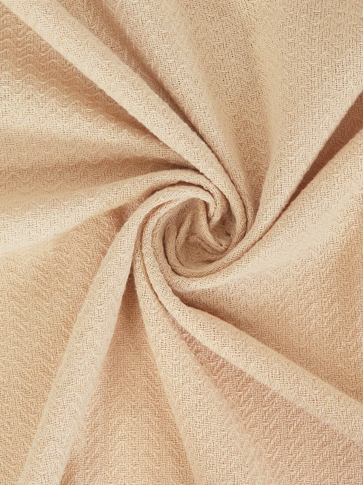 Klotthe Beige Cotton 200 GSM 6 Seater Table Cover - Set of 1