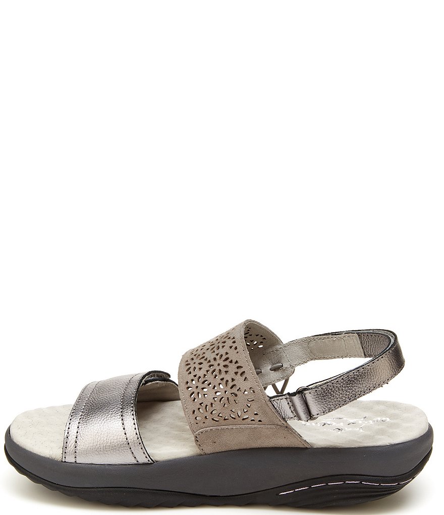 Jambu Alba Leather Banded Wedge Sandals