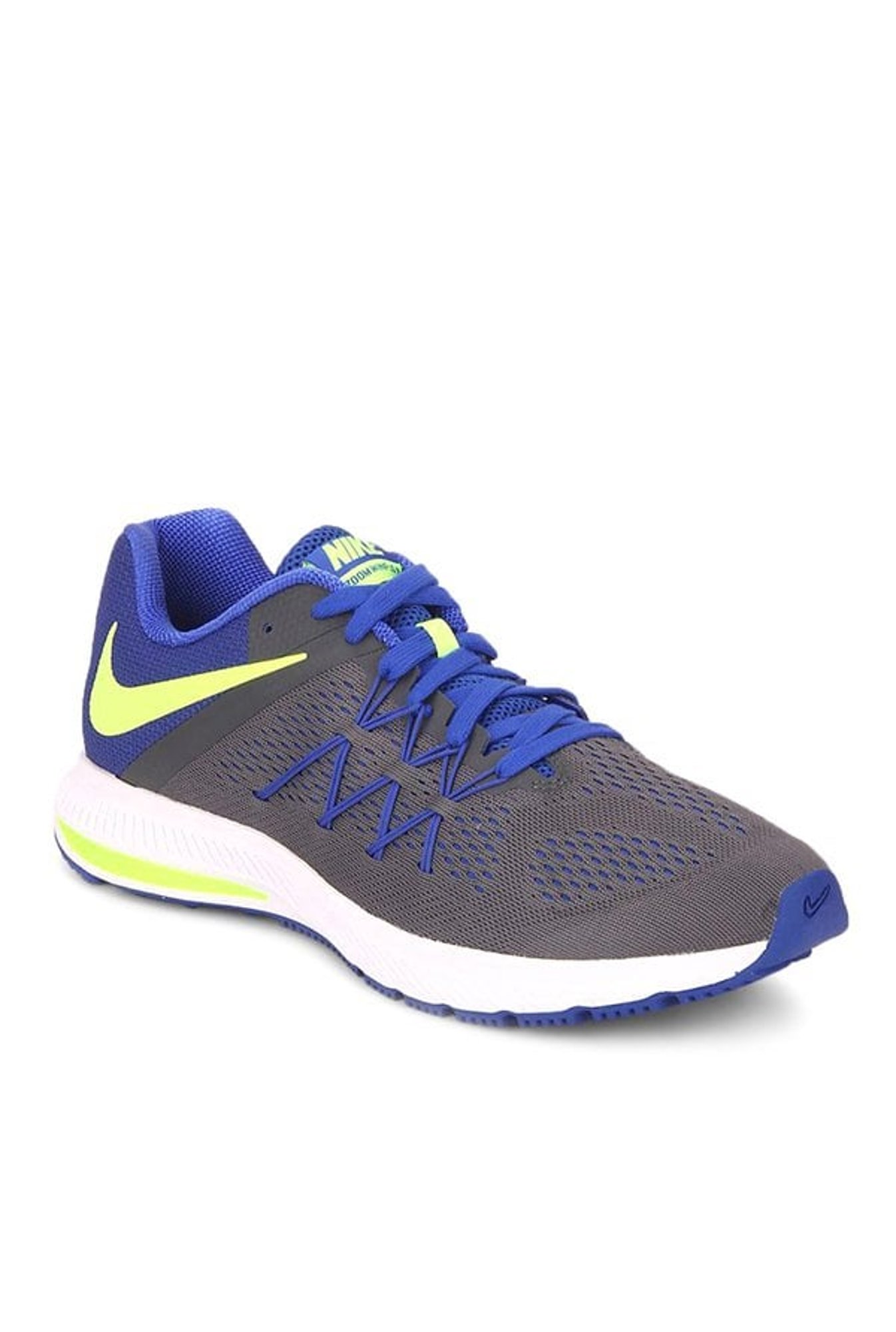 Nike Zoom Winflo 3 Charcoal Grey & Blue Running Shoes