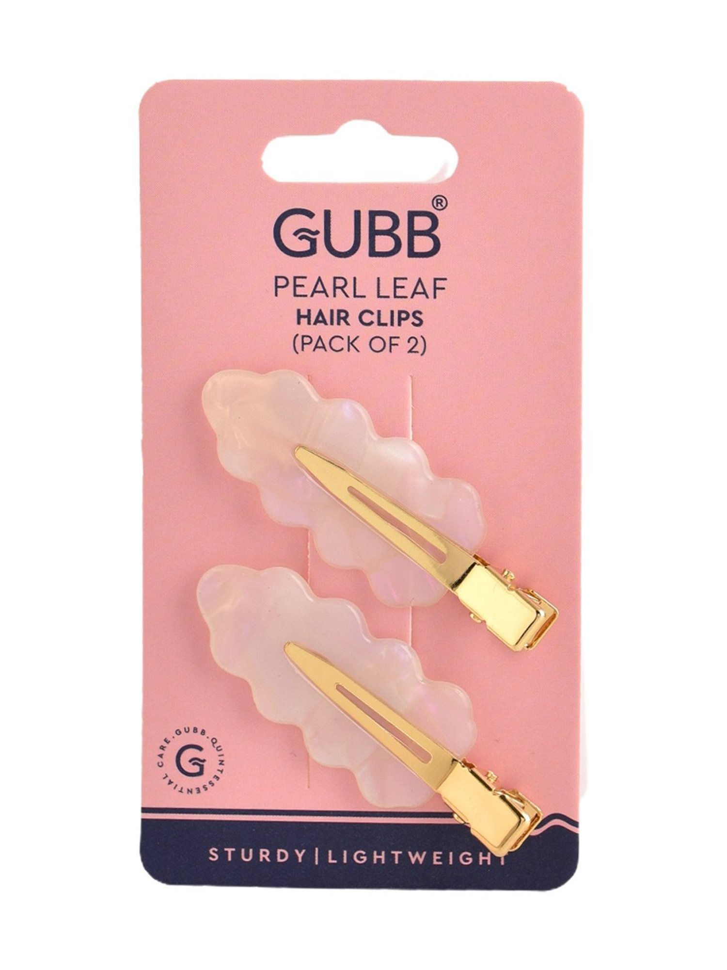 GUBB Pearl Leaf Hair Clips for Women - Pack of 2