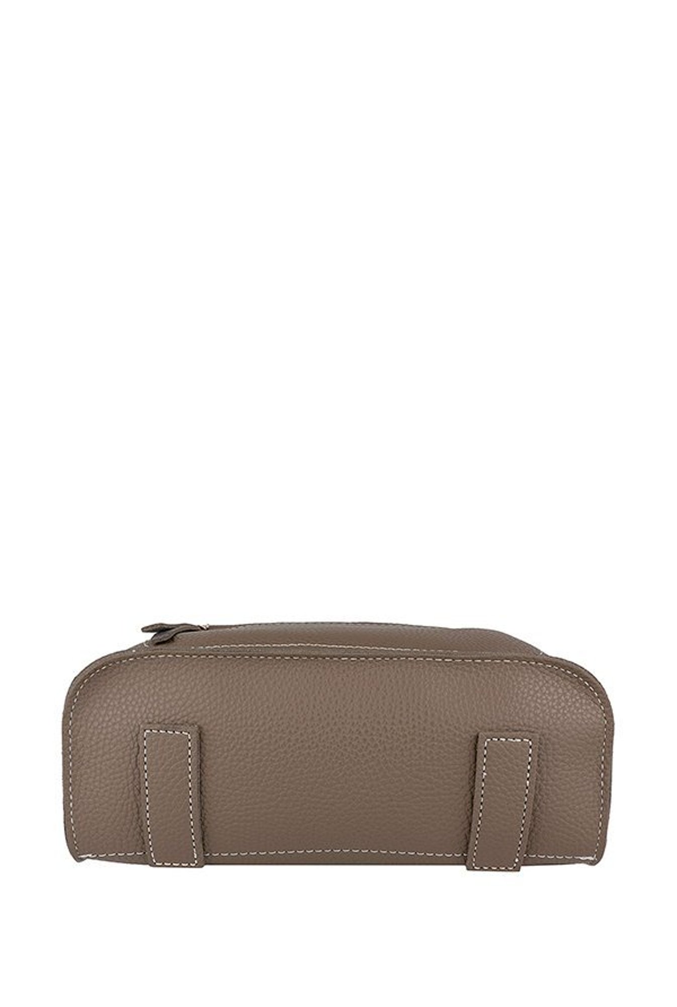 Gio Collection Brown Stitched Backpack