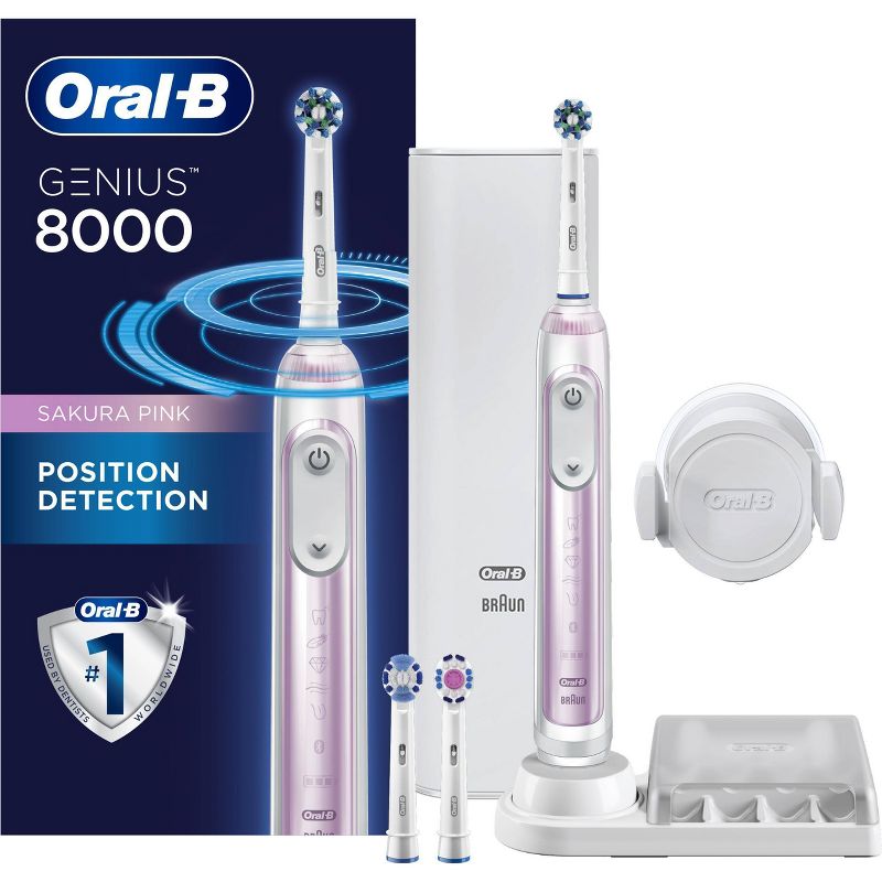Oral-B Genius 8000 Electronic Toothbrush Powered by Braun Sakura Pink