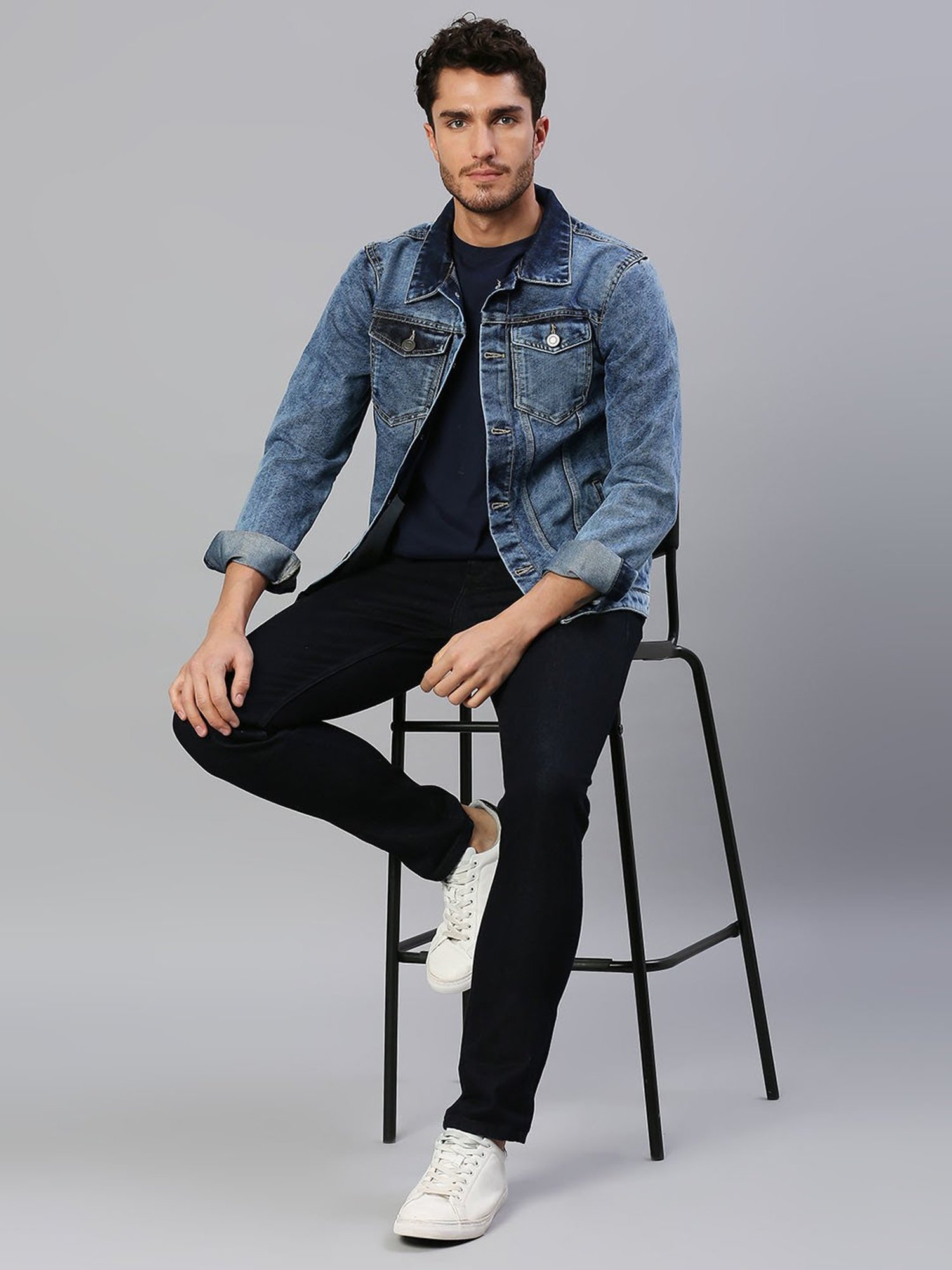 Dennis Lingo Shaded Indigo Regular Fit Denim Jacket