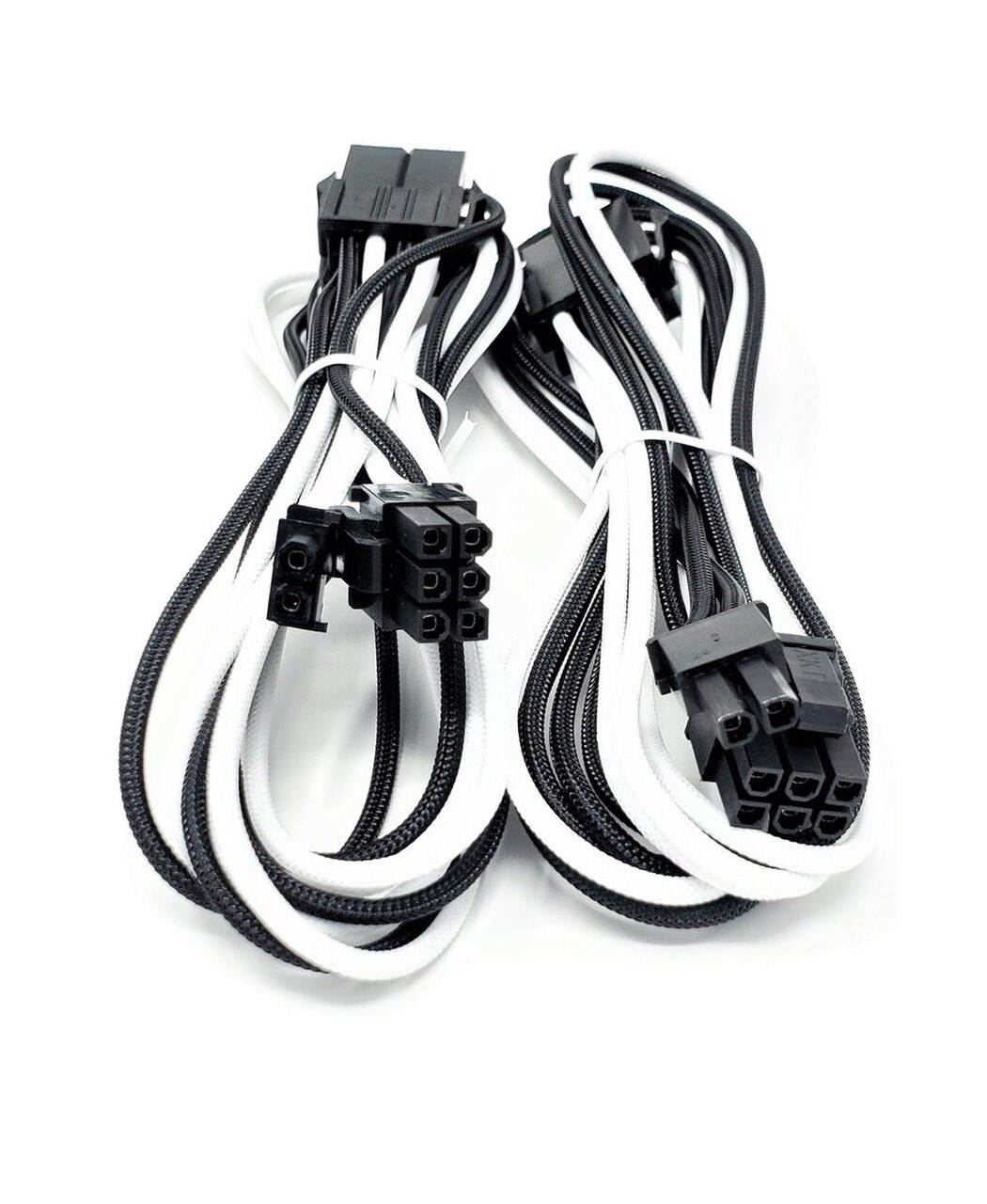 Micro Connectors Premium Sleeved PSU Cable Extension Kit (White/Black)