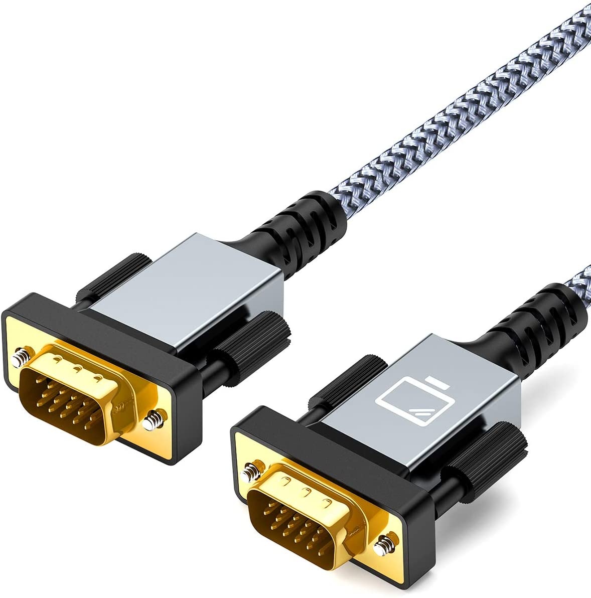 VGA CableCapshi VGA to VGA Cable 3ft Nylon Braided Reinforced Aluminum Shell 24k Gold-Plated Support 1080P Full HD with 15 pin VGA Port Compatible for ProjectorMonitor or Any VGA Devices