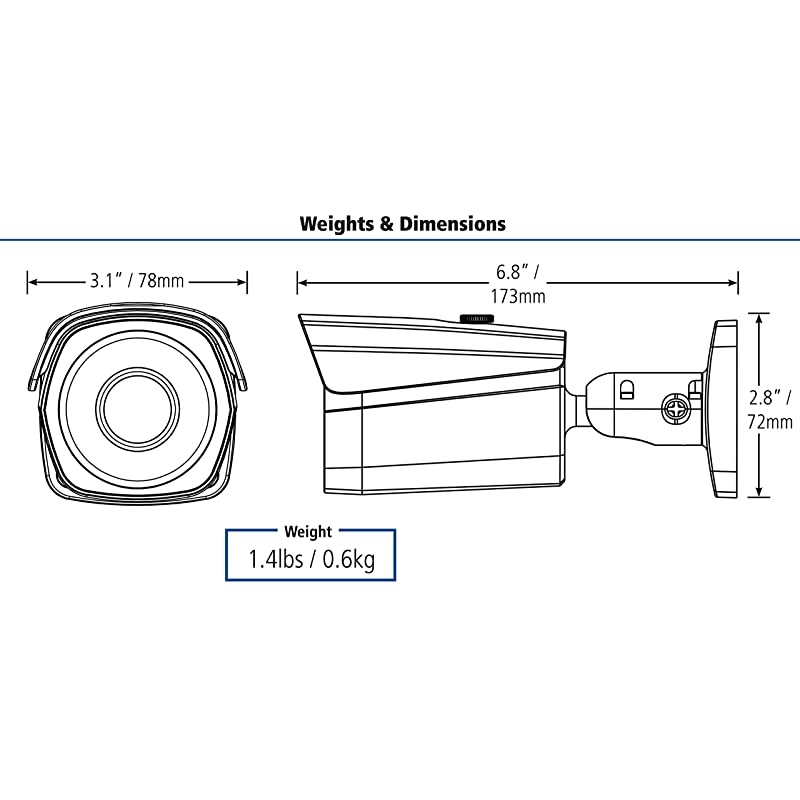 FLIR  N133BB Outdoor Fixed IP Security Bullet Camera 1MP HD IP Camera 36mm Lens 70ft Night Vision Works with Onvif Lorex Flir NVR White Camera Only