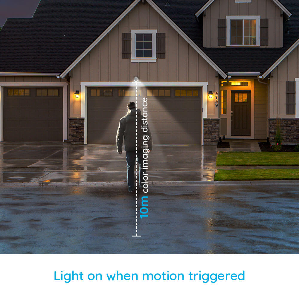 Reolink Argus 3 Spotlight Security Camera Wireless System with Solar Panel Outdoor Battery/Solar Powered, PIR Motion Activated, Two-Way Talk, Built-in Siren, for Home Surveillance