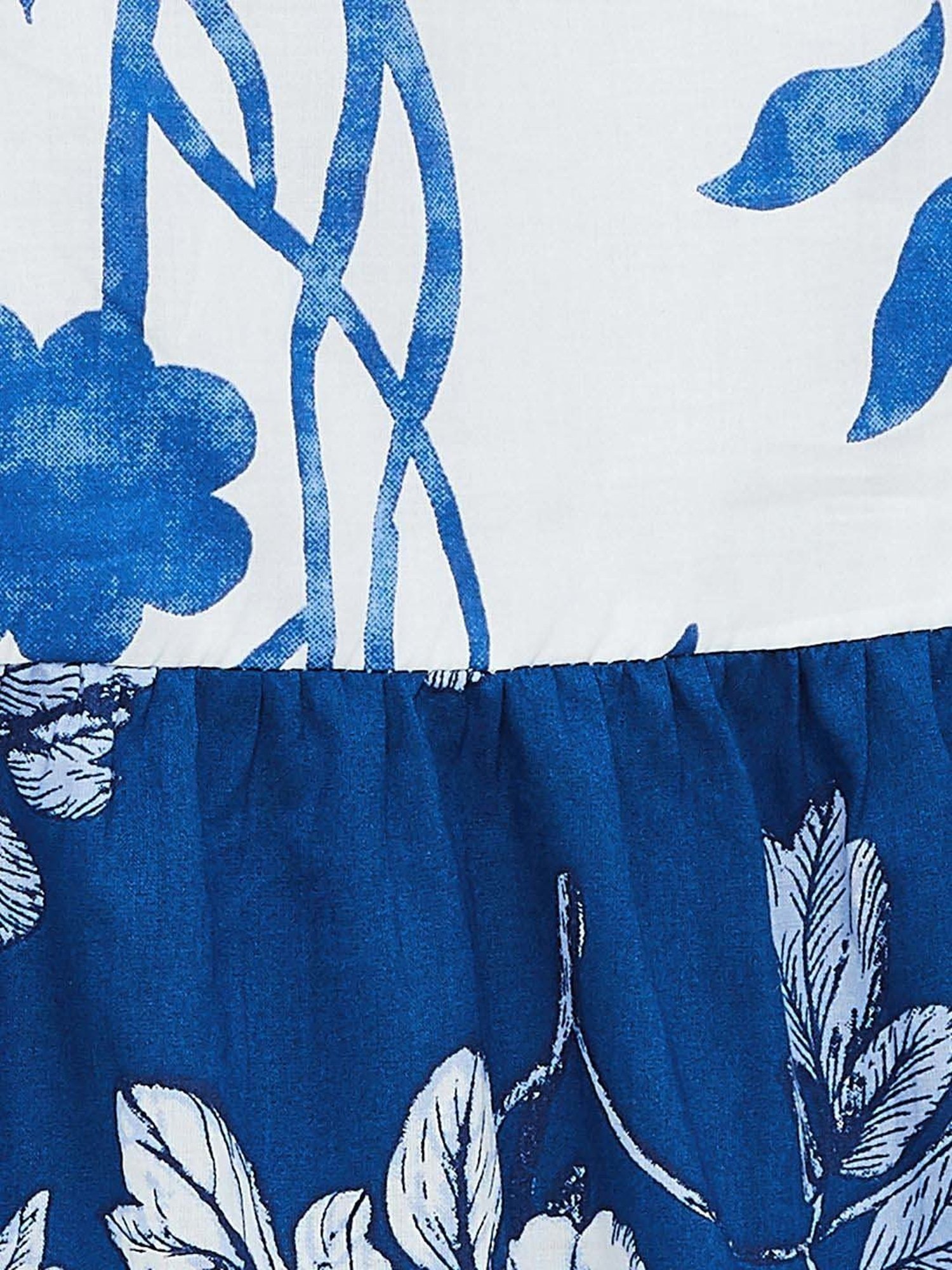 Colour Me by Melange Blue Cotton Printed Top