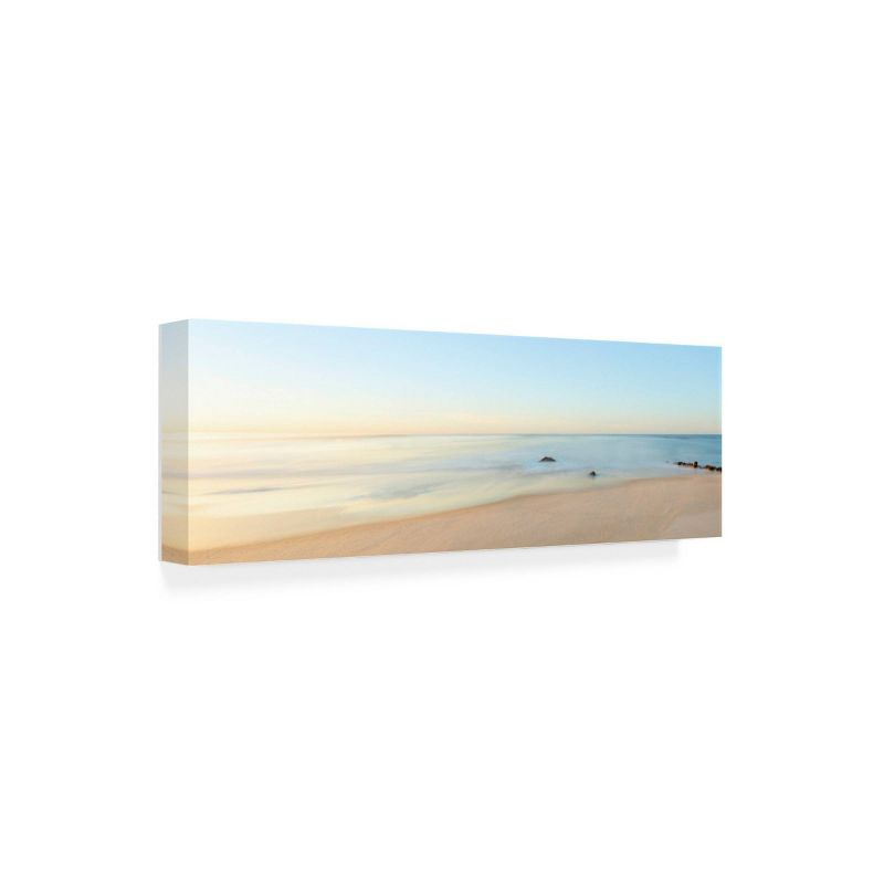 8" x 24" James McLoughlin 'Beachscape Panorama II' Unframed Wall Canvas - Trademark Fine Art