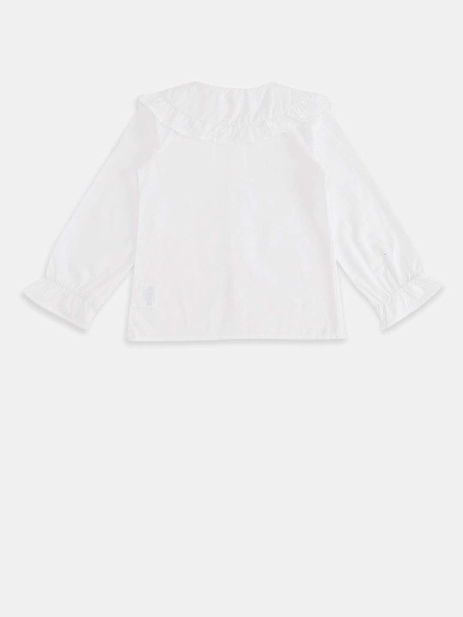 Pantaloons Junior Blue & White Cotton Printed Full Sleeves Dress Set