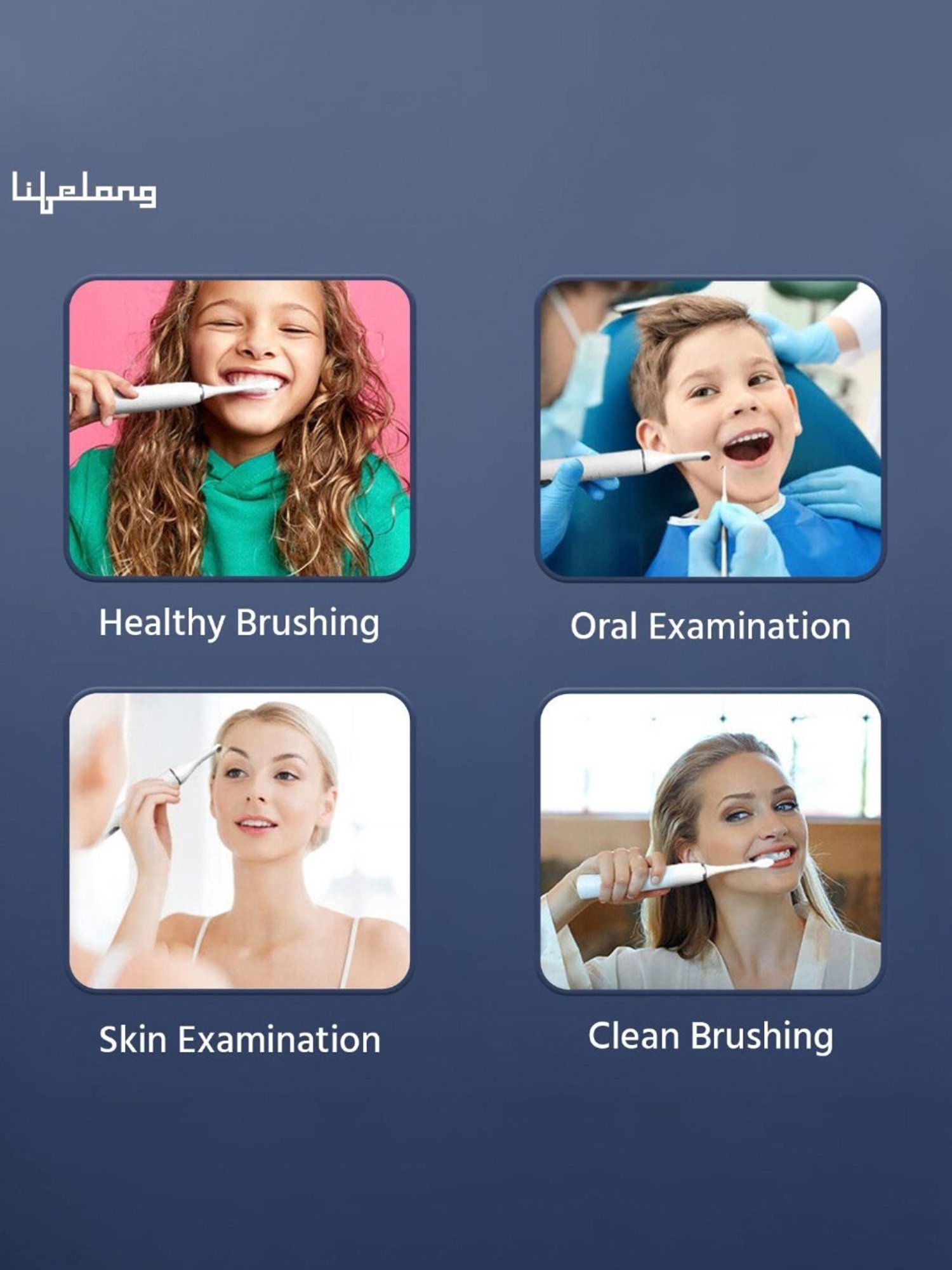 Lifelong LLDC108 Rechargeable Toothbrush with 1 Portable Camera (White)