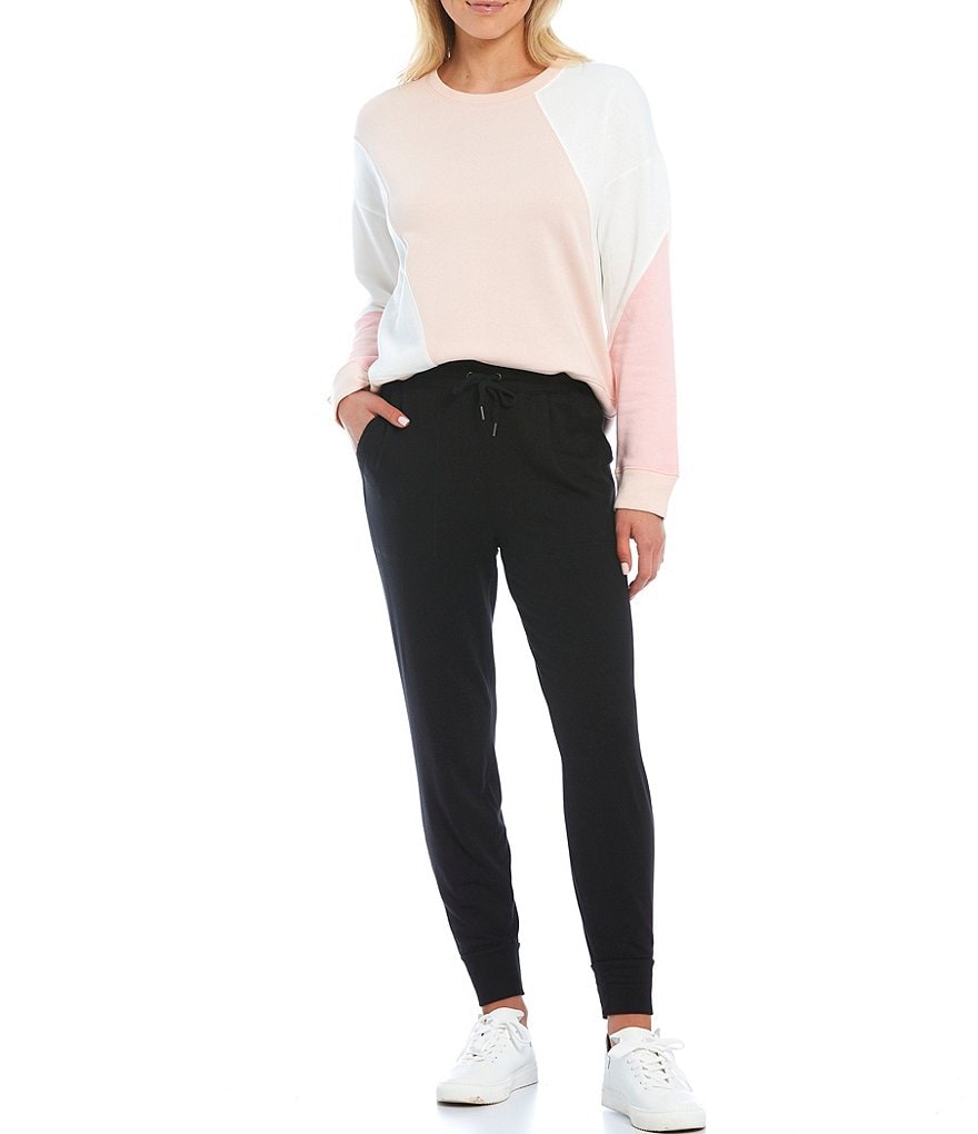 Splendid Knit Morning Star Long Sleeve Jewel Neck Pullover