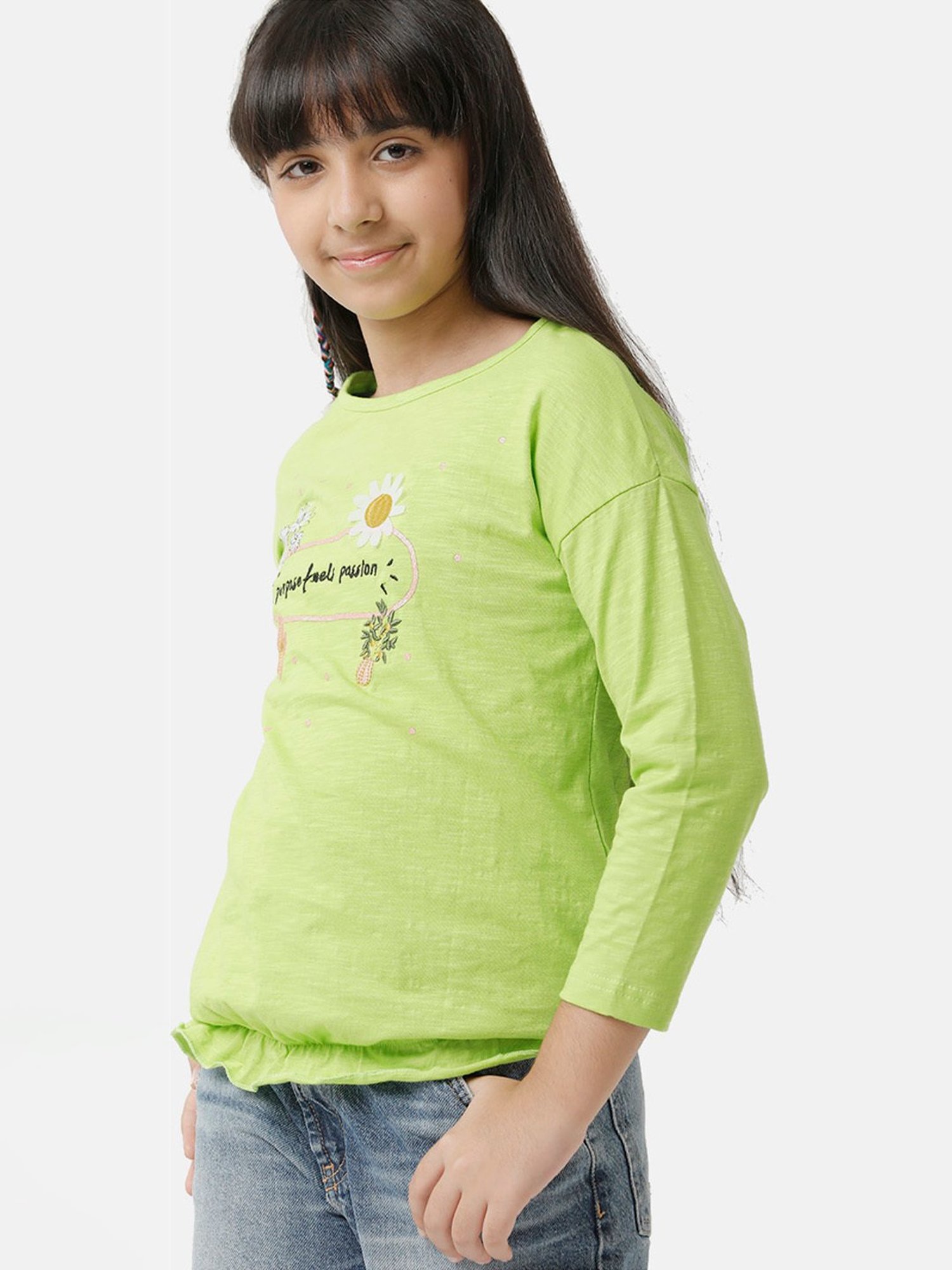 Tiny Girl Kids Pink Solid Top