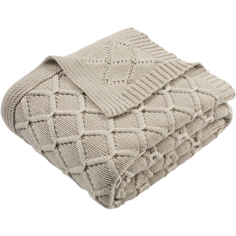 Petal Knit Throw Blanket - Palewisper - 50" x 60" - Safavieh