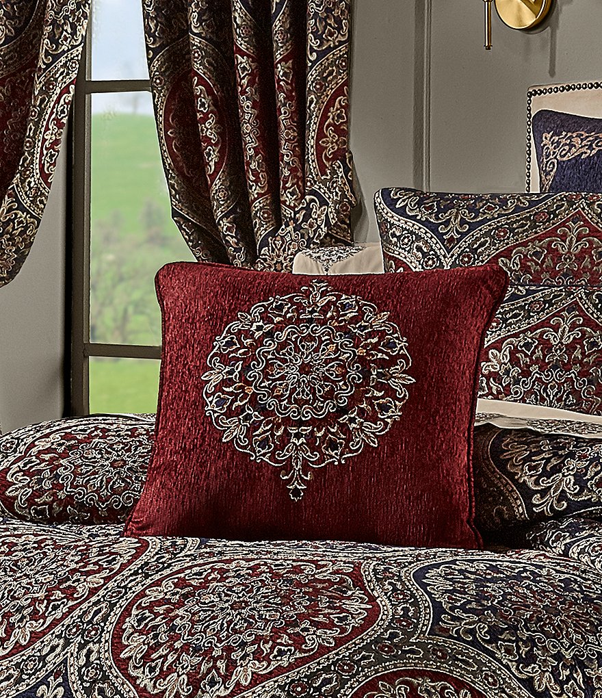 J. Queen New York Taormina Embroidered Medallion Square Pillow
