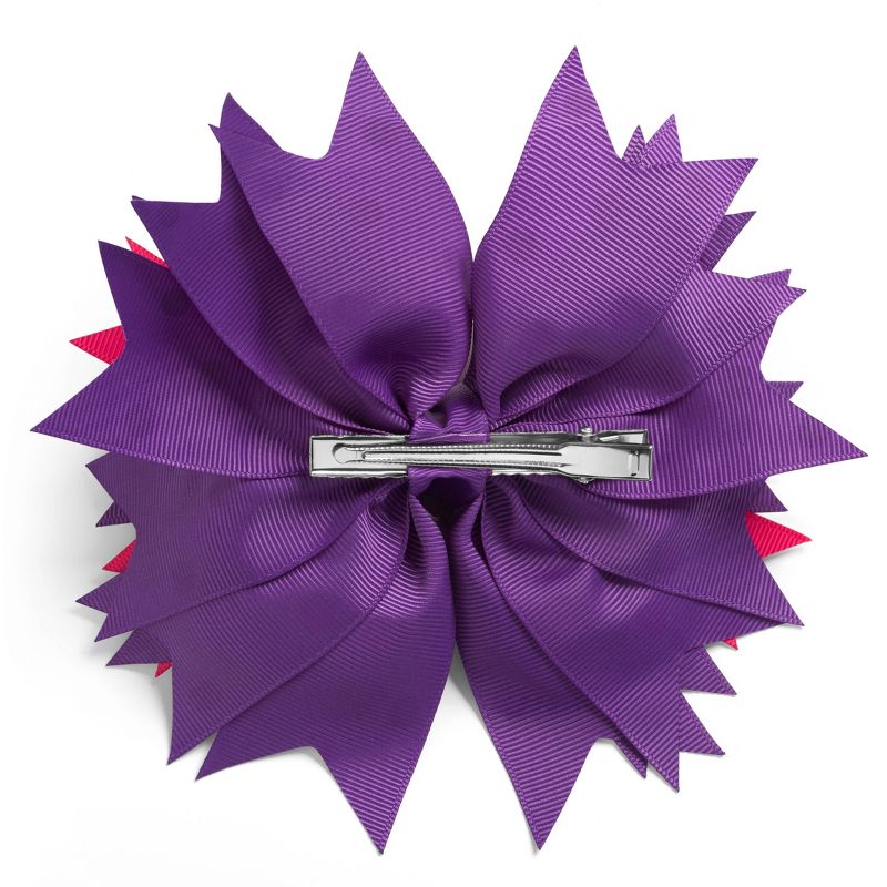 Lily Frilly Hair Bow - Purple