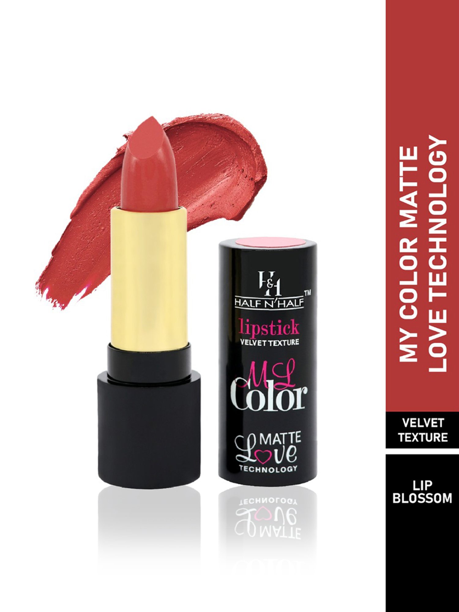 Half N Half My Color Velvet Texture Matte Lipstick Lip Blossom - 3.8 gm