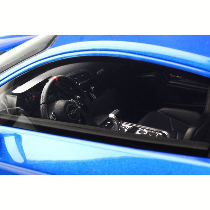Audi R8 Performance Parts Ara Blue with Black Wheels 1/18 Model Car by GT Spirit