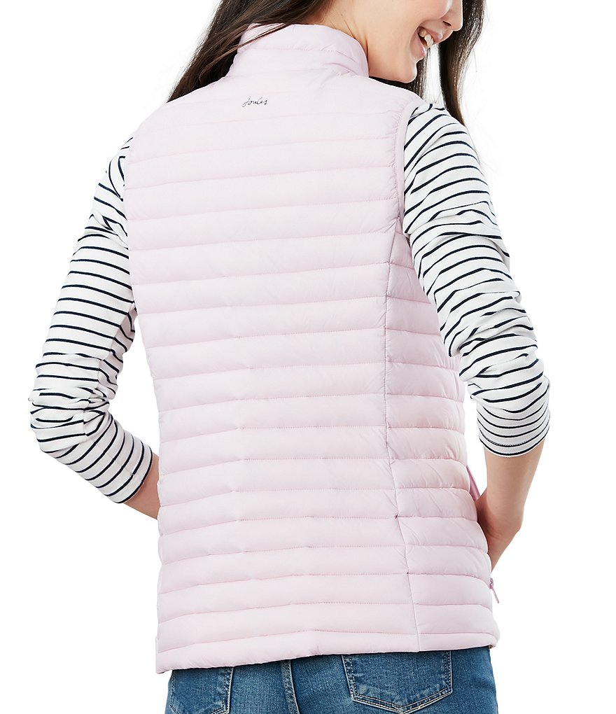 Joules Packable Water Resistant Stand Collar Zip Front Vest
