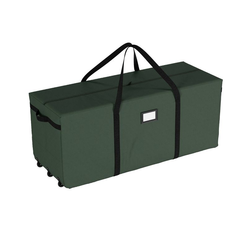 Premium Green Rolling Christmas Tree Storage Duffel Bag for 9' Tree - Elf Stor