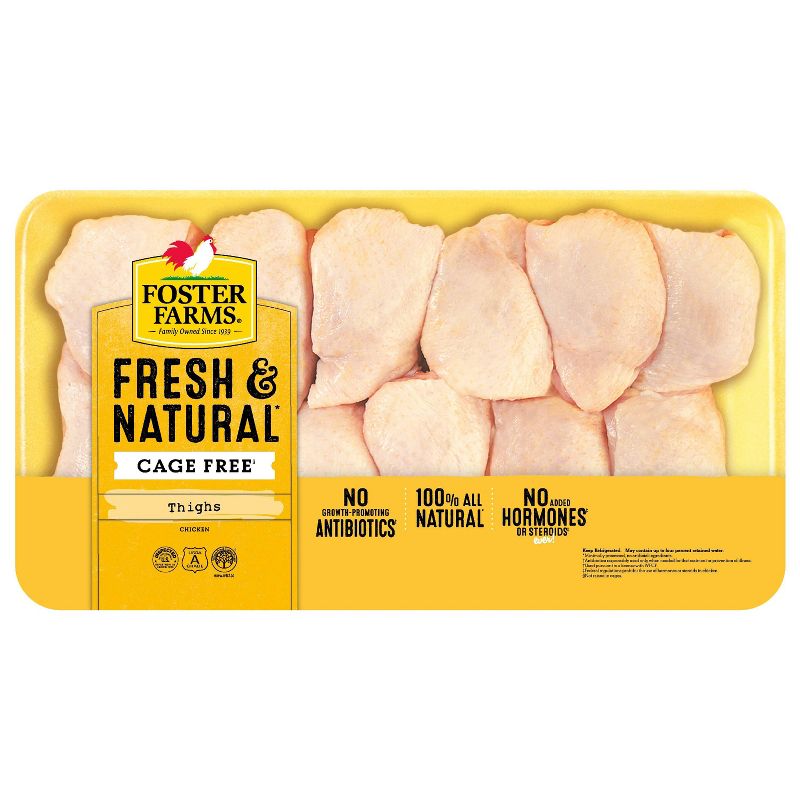 Foster Farms Fresh & Natural USDA Chicken Thighs Value Pack - 3.5-6lbs - price per lb