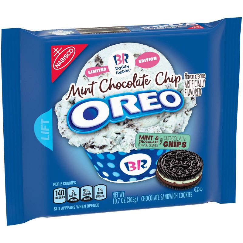Oreo Baskin Robbins Mint Chocolate Sandwich Cookies - 10.7oz