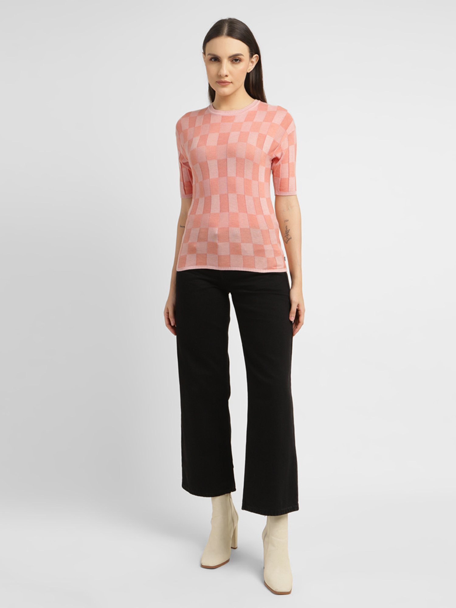 Levi's Peach Check T-Shirt