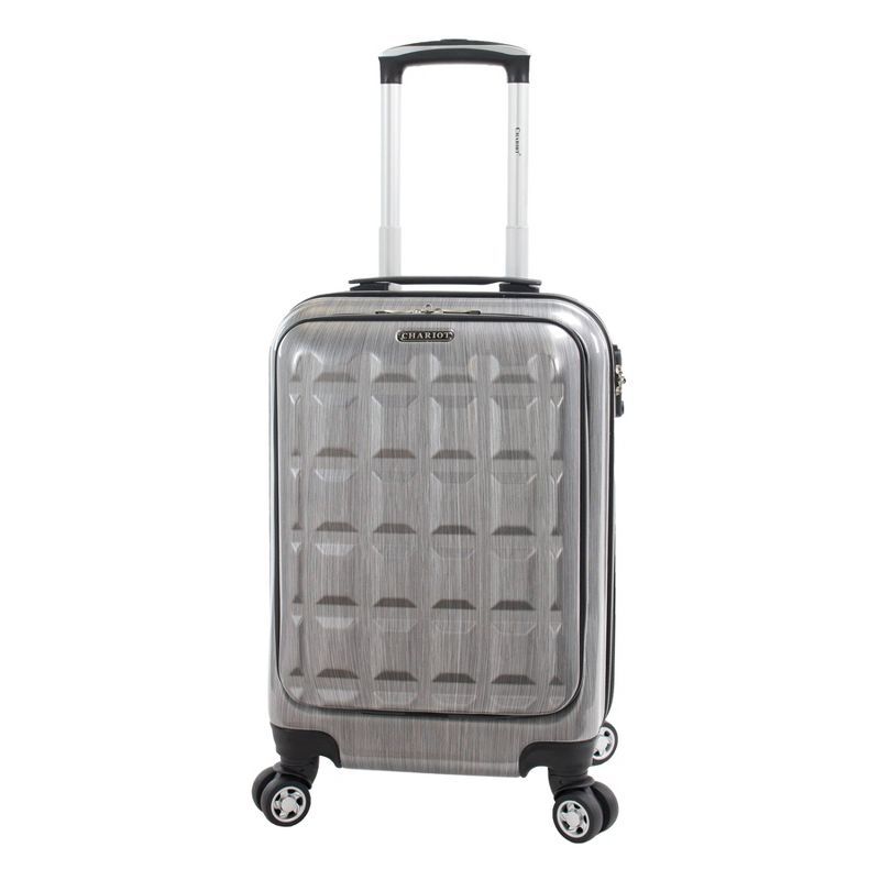 Chariot Travelware CH-513 Duro Suitcase - Brushed Silver