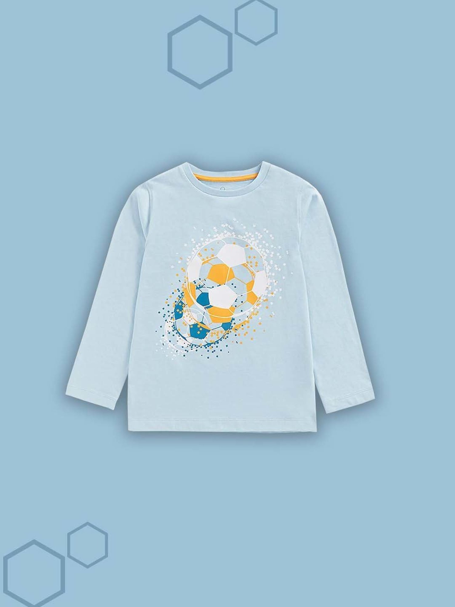Mothercare Kids Blue Printed Full Sleeves T-Shirt