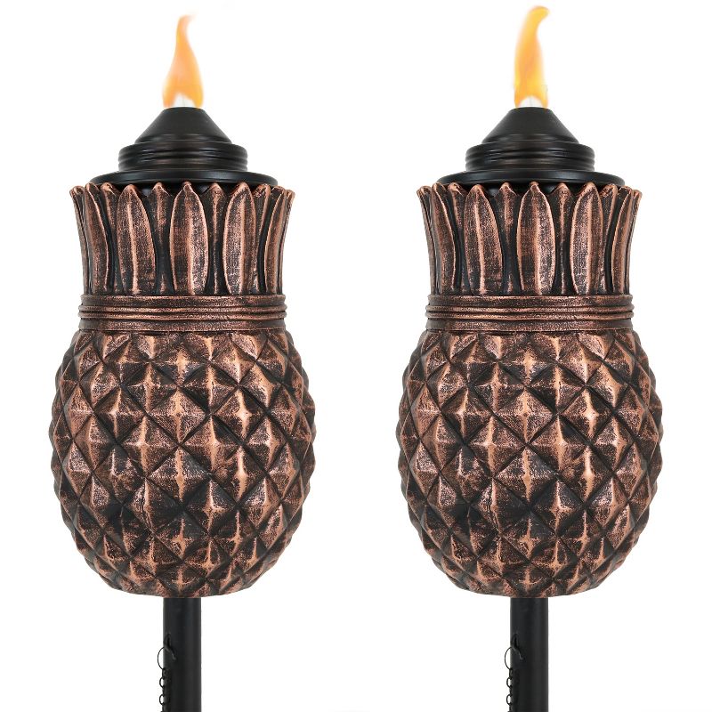 5.5" Petite Lantern Metal Table Torch Black - TIKI