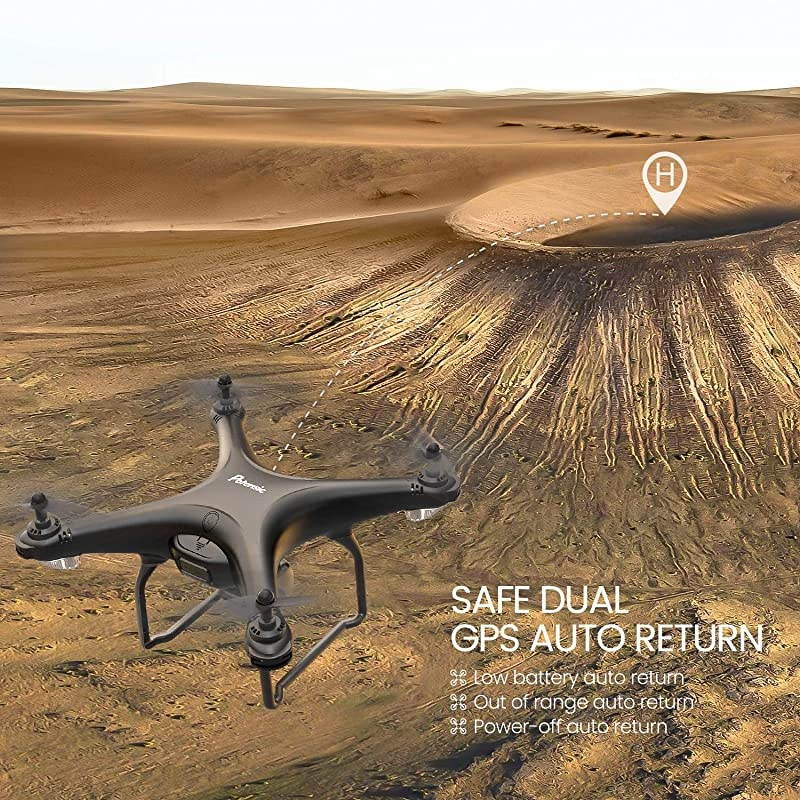 D58, FPV Drone with 2K Camera, 5G WiFi HD Live Video, GPS Auto Return, RC Quadcopter for Adult, Portable Case, 2 Battery, Follow Me, Easy Selfie Expert Beginner