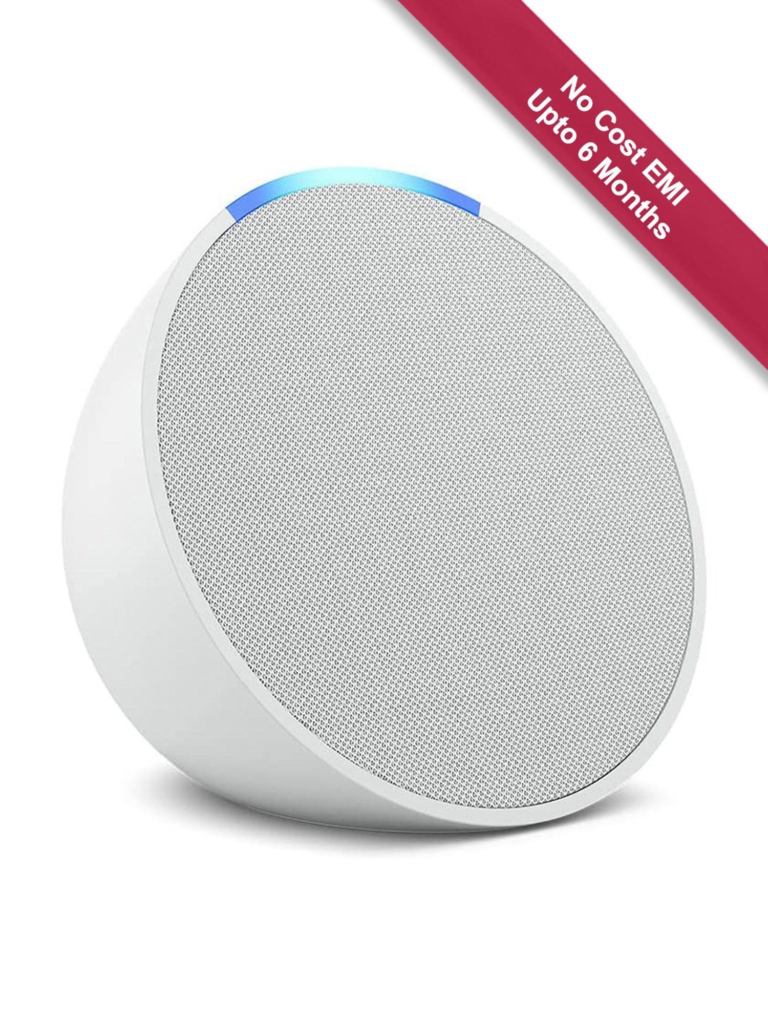 Amazon Echo Pop Smart speaker with Alexa & Bluetooth- Loud sound, balanced bass, crisp vocals, White