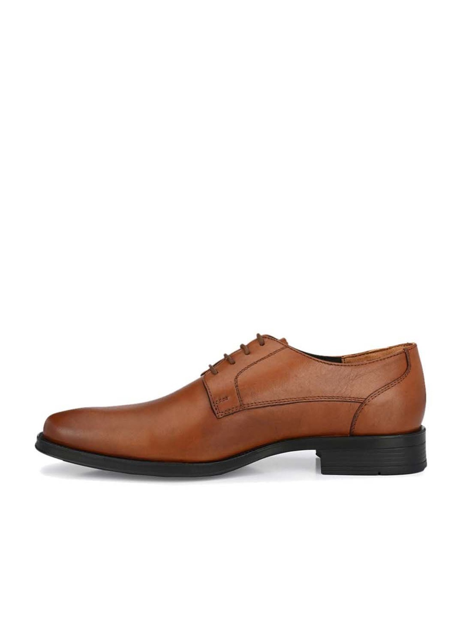 Delize Men's Tan Derby Shoes