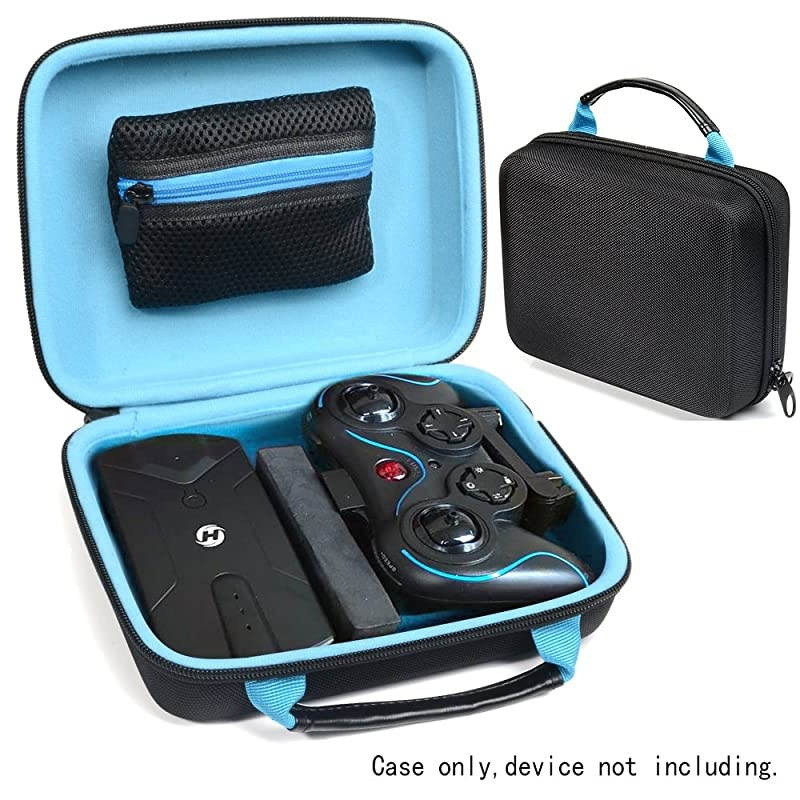 Protective Case for Holy Stone HS160 Shadow FPV RC Drone kit, Smart strong divider protecting HS160 and Remote controler, zipper mesh pocket for cable, back up batteries and charger, black +blue