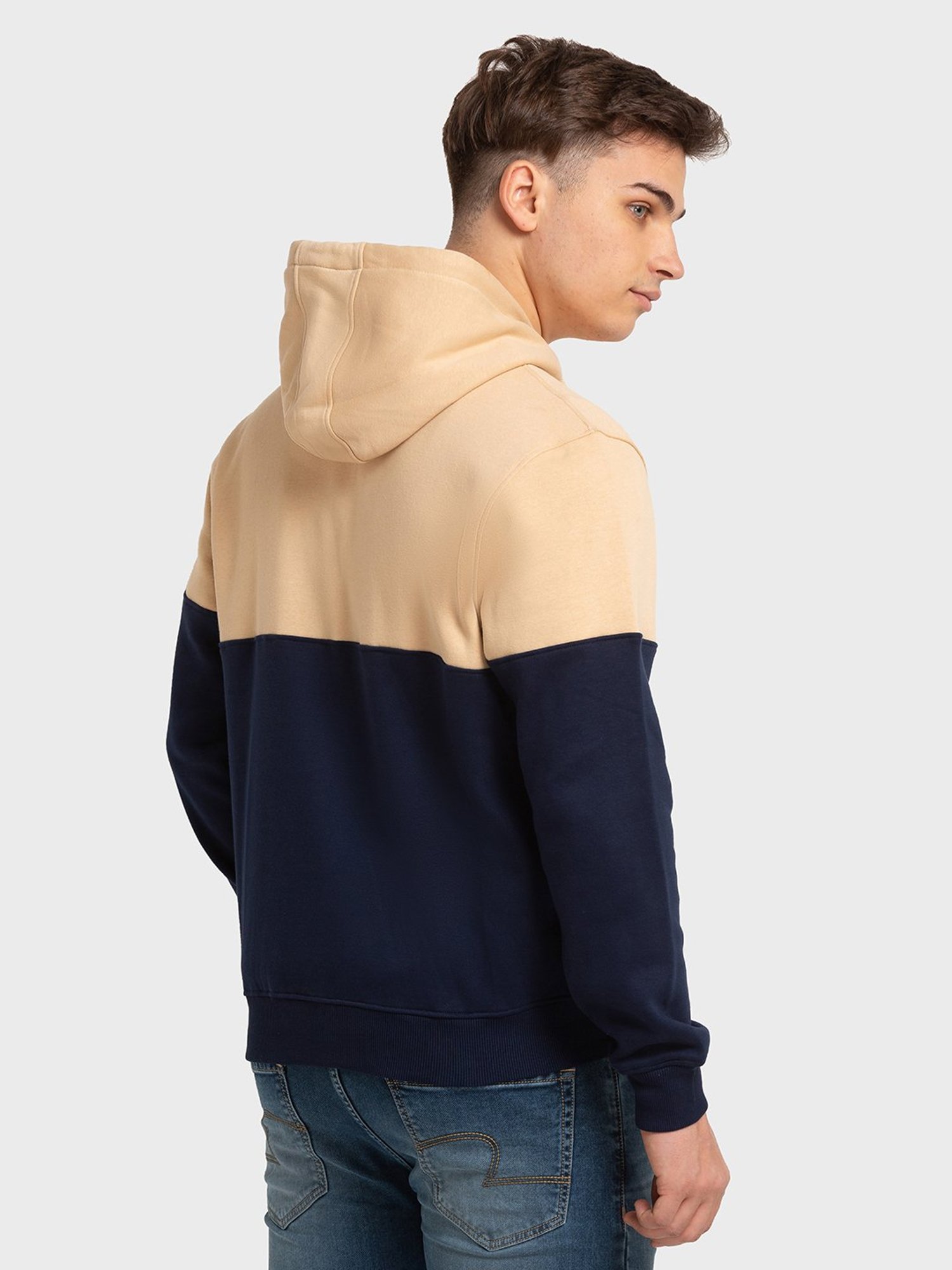 ColorPlus Multi Tailored Fit Colour Block Hooded Sweatshirt