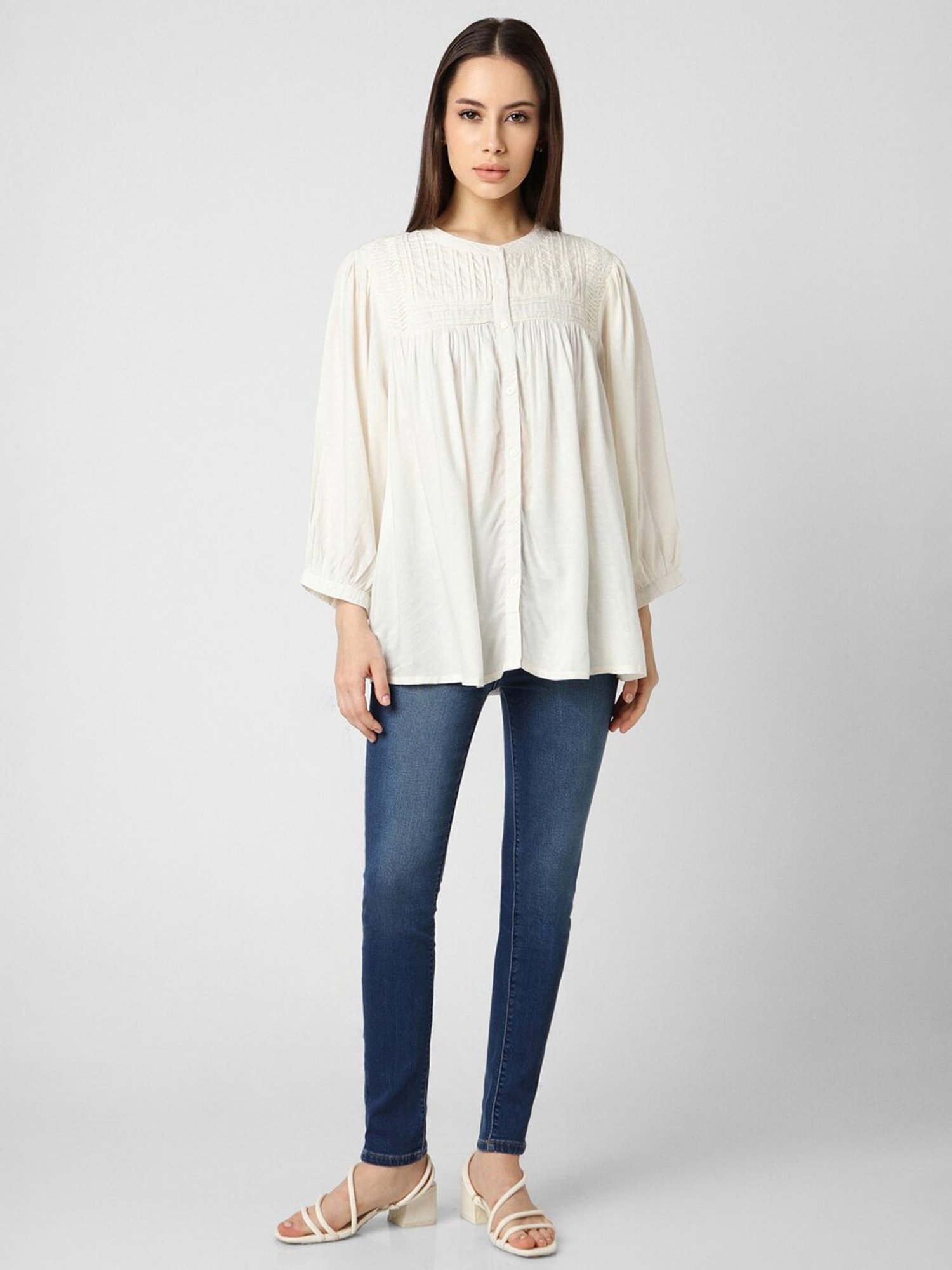 Van Heusen Cream Regular Fit Top