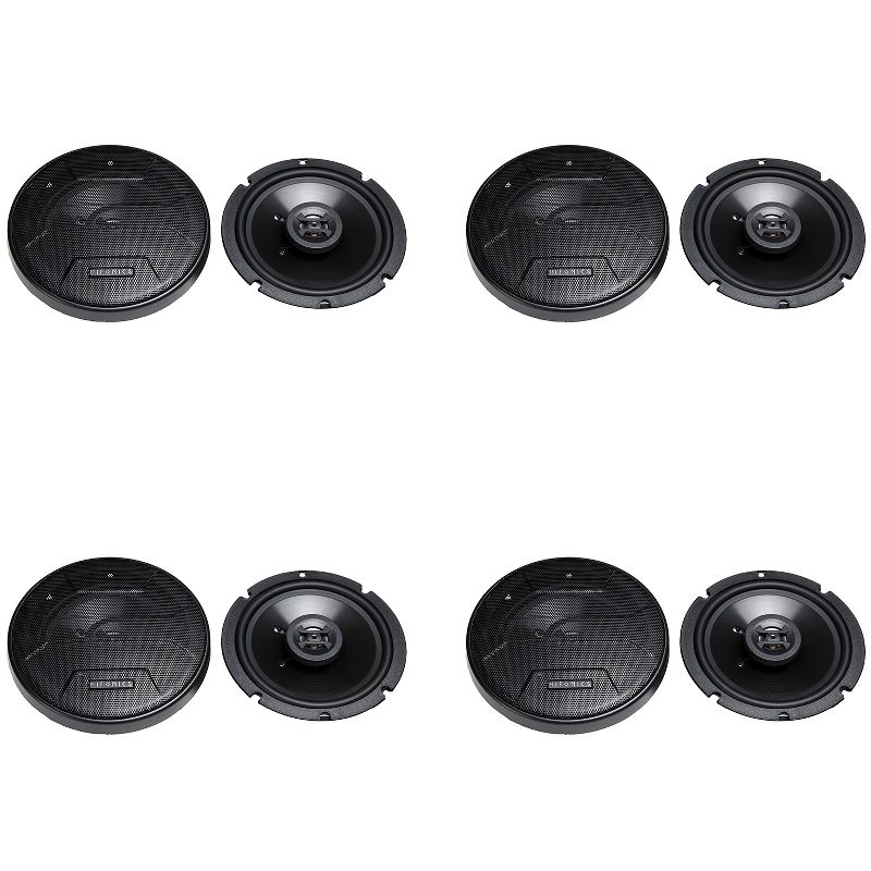 Hifonics Zeus ZS65CXS 6.5 Inch 3 Way 300W Coaxial Speakers, Pair (4 Pack)