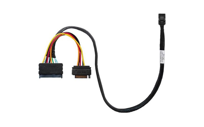 HighPoint SFF-8643 to U.2 SFF-8639 connector with 15-pin SATA Power Connector - 1.64 ft Mini-SAS HD/SATA Data Transfer Cable for RAID Controller
