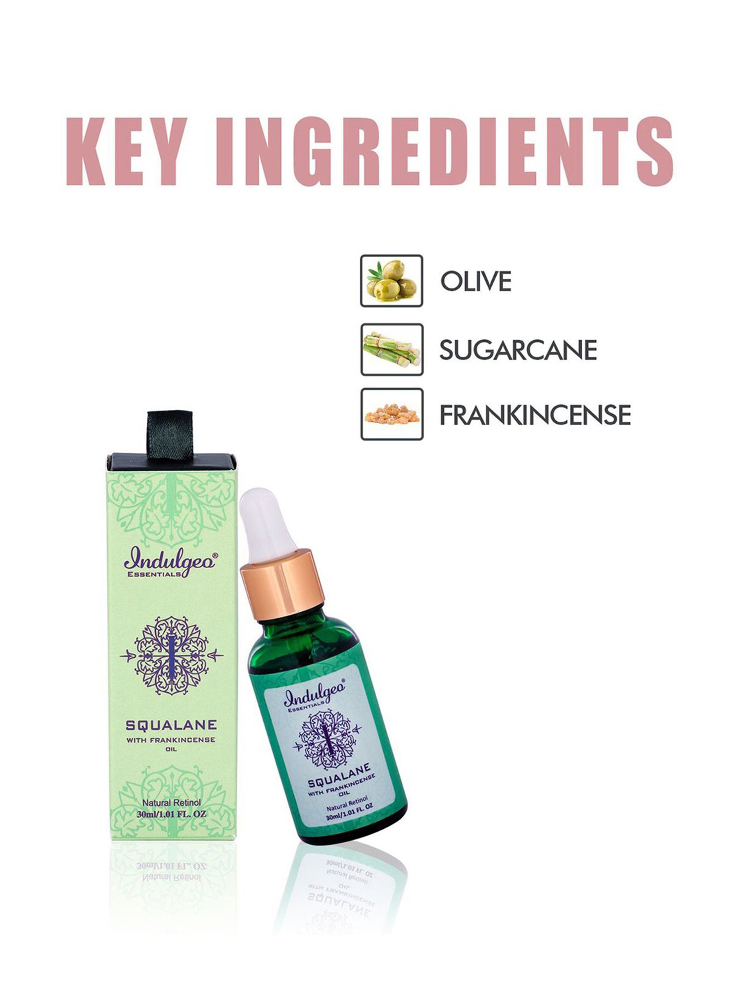 Indulgeo Essentials Squalane Skin Hydrator Squalane with Plant Derived Retinol - 30 ml