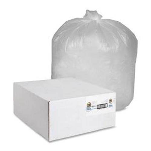 Genuine Joe Can Liners 56 Gal 14mic/.55mil 43"x46" 200/CT Translucent 70015